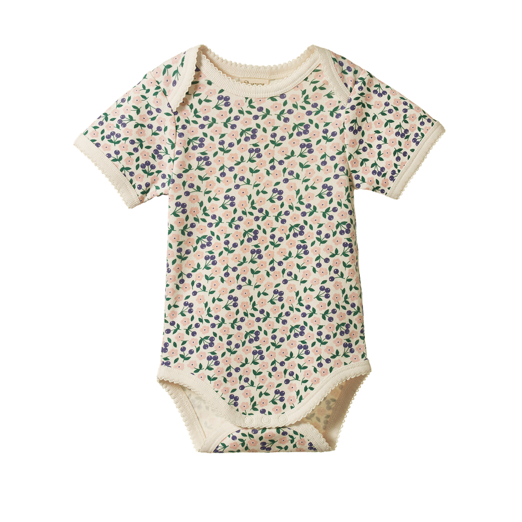 SHORT SLEEVE BODYSUIT - Briarwood Print | Nature Baby