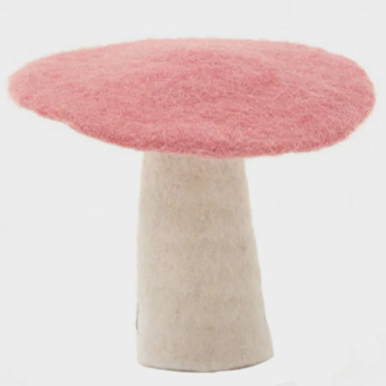 Mushroom 100 % Felt (XL -18 cm)  Indian Pink