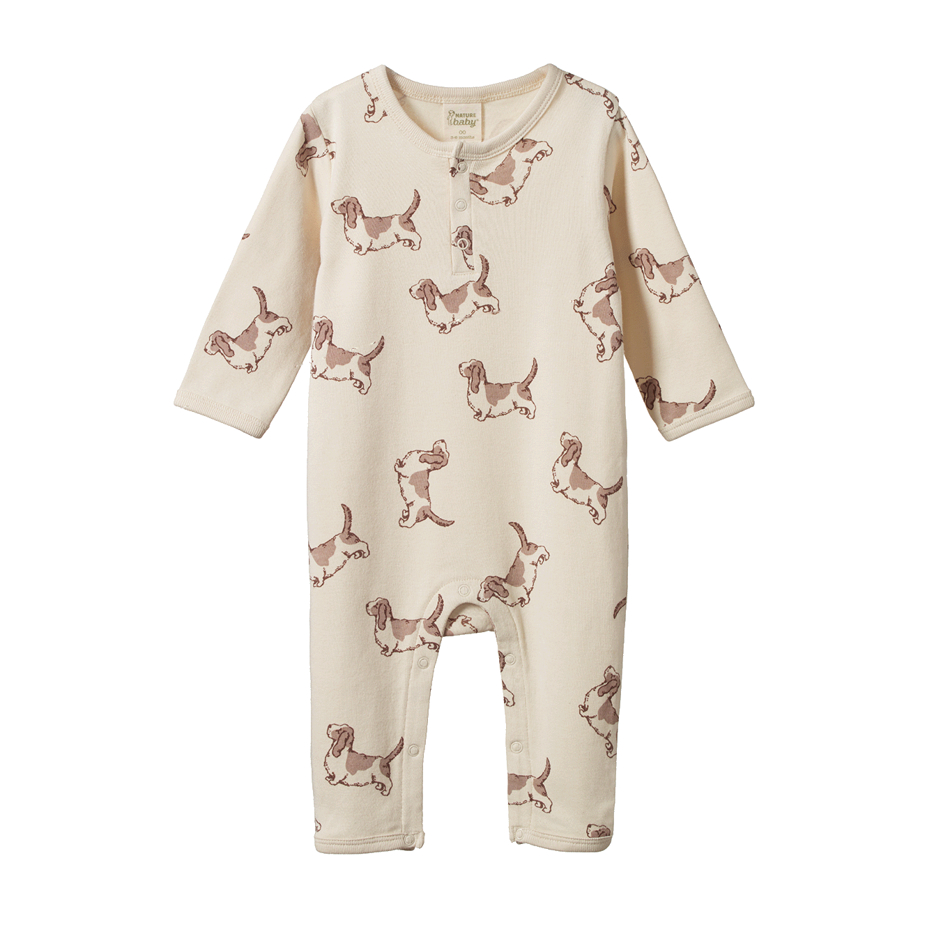 Henley Pyjama Suit | Happy Hounds | Nature Baby