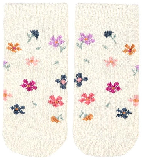 Organic Baby Socks Ankle Wild Flowers | Toshi