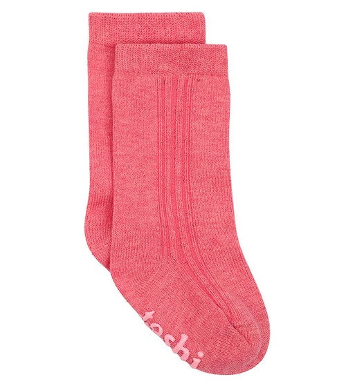 Organic Socks Knee Dreamtime Fuschia | Toshi