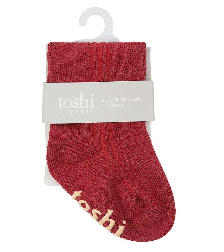 Organic Socks Knee Dreamtime - Rosewood