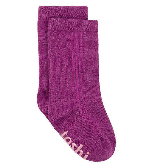 Organic Socks Knee Dreamtime Violet | Toshi