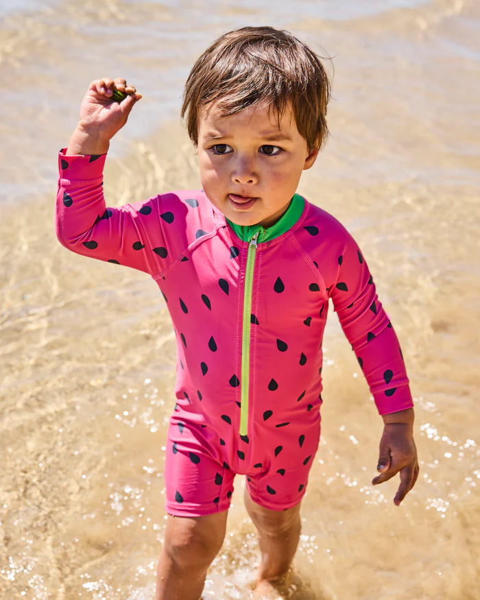 Melon Baby Long Sleeve Zip Bathers | Kip & Co