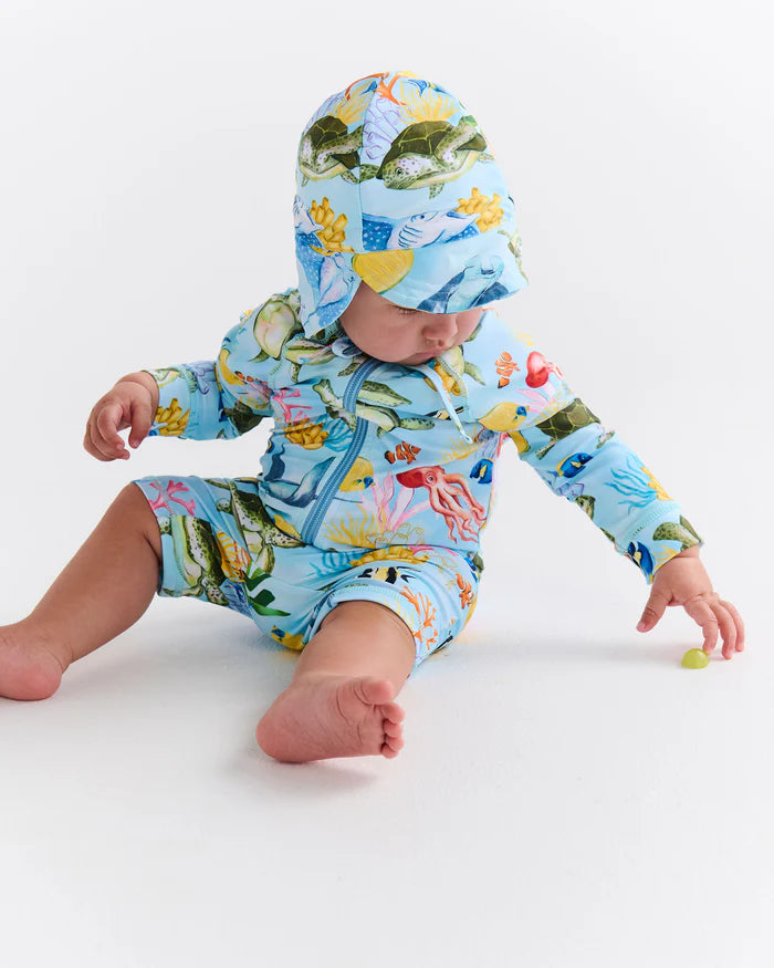 Reef Life Baby Long Sleeve Zip Bathers | Kip & Co