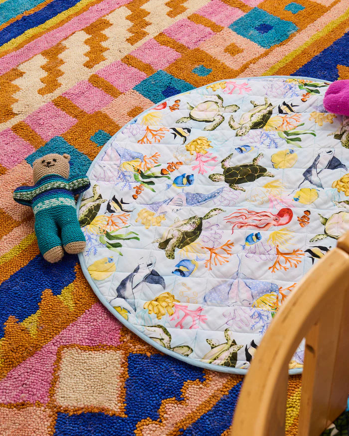 Reef Life Quilted Baby Play Mat - One Size | Kip & Co