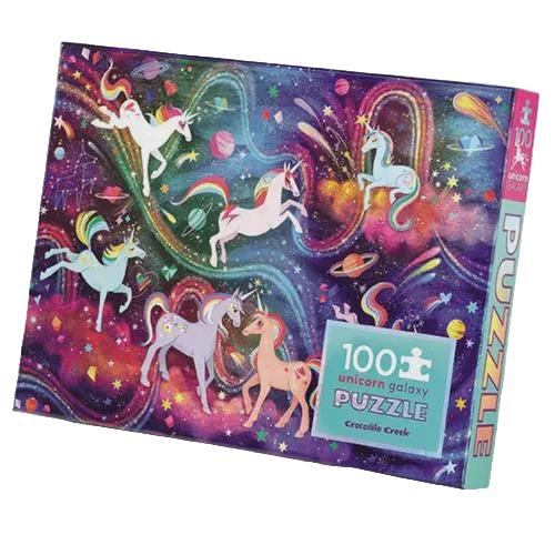 100 Piece Holographic Puzzle -Unicorn Galaxy | Crocodile Creek
