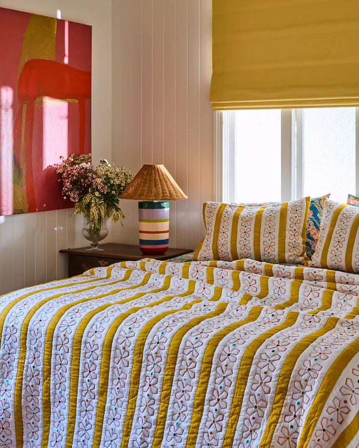 Daisy Chain Organic Cotton Quilted Pillowcases (2pc) | Kip & Co x Anna Spiro
