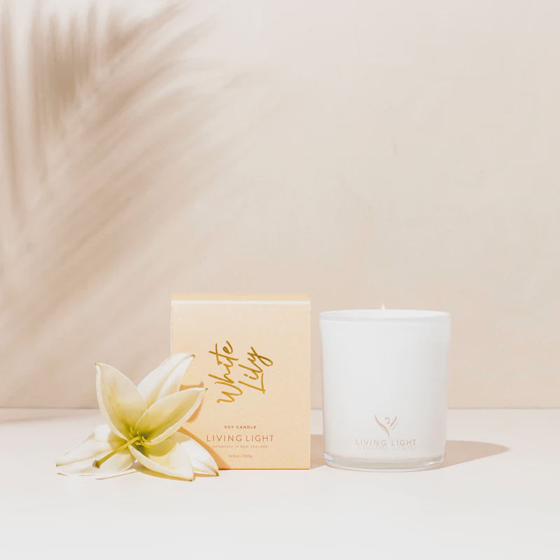 White Lily Soy Candle Large | Living Light