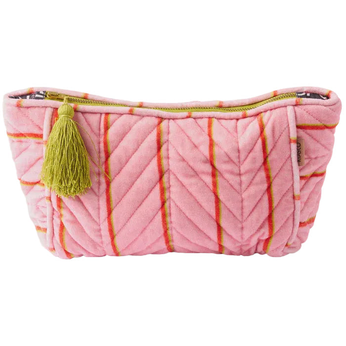 Wategos Soiree Stripe Velvet Toiletry Bag | Kip & Co