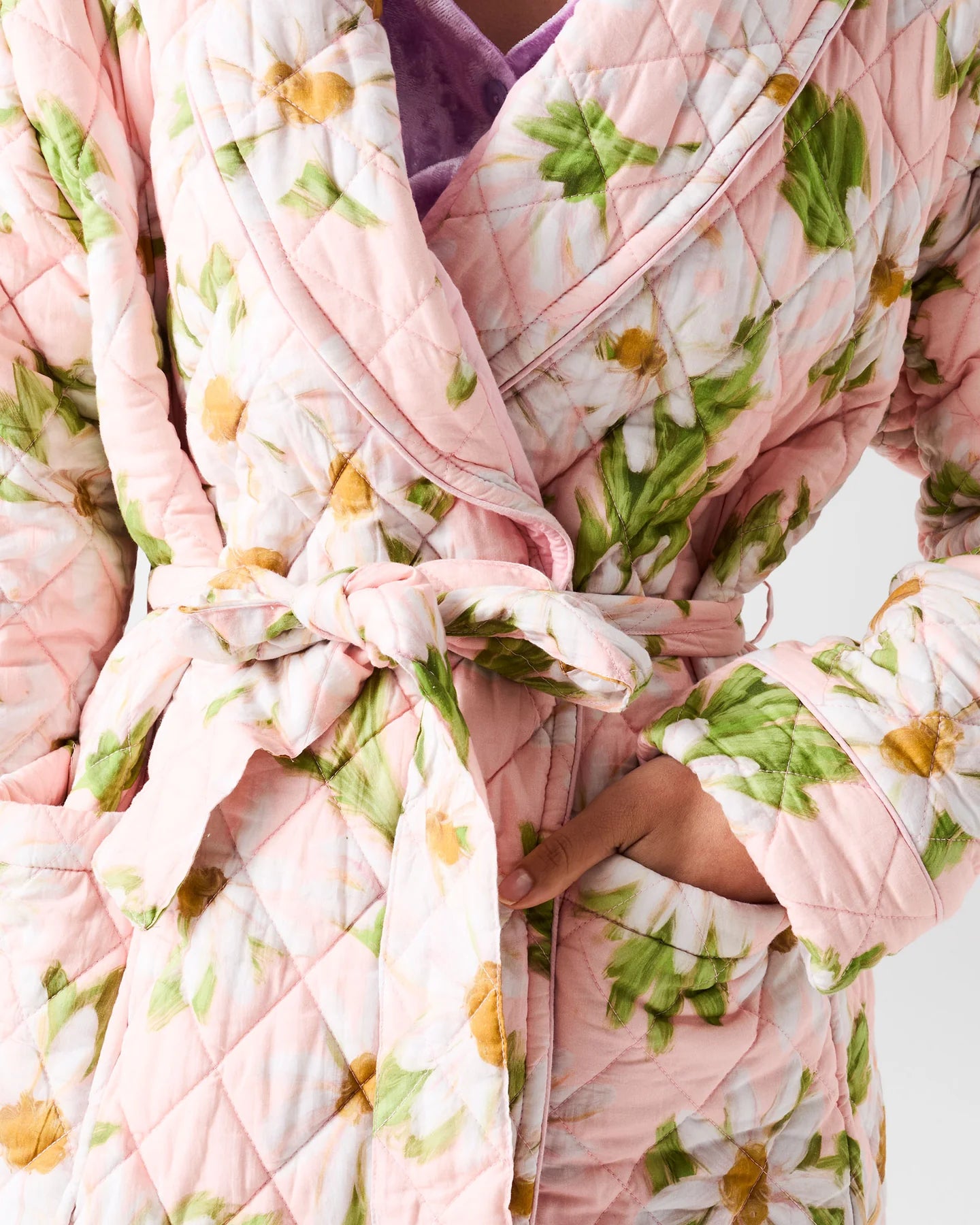 Sweet Daisy Quilted Cotton Robe | Kip & Co