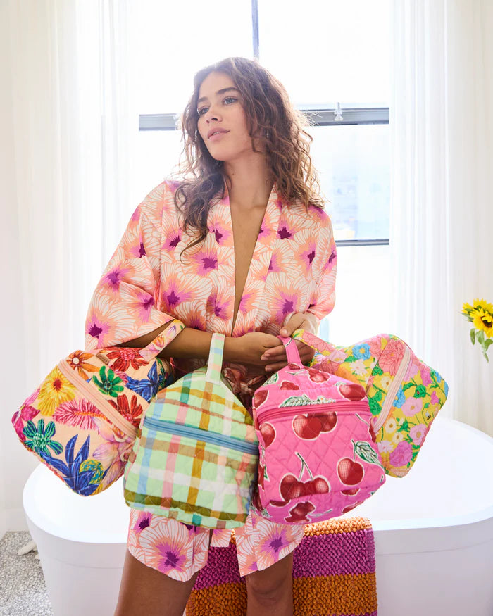 Wild Flowers in Bloom Quilted Cotton Toiletry Case | Kip & Co