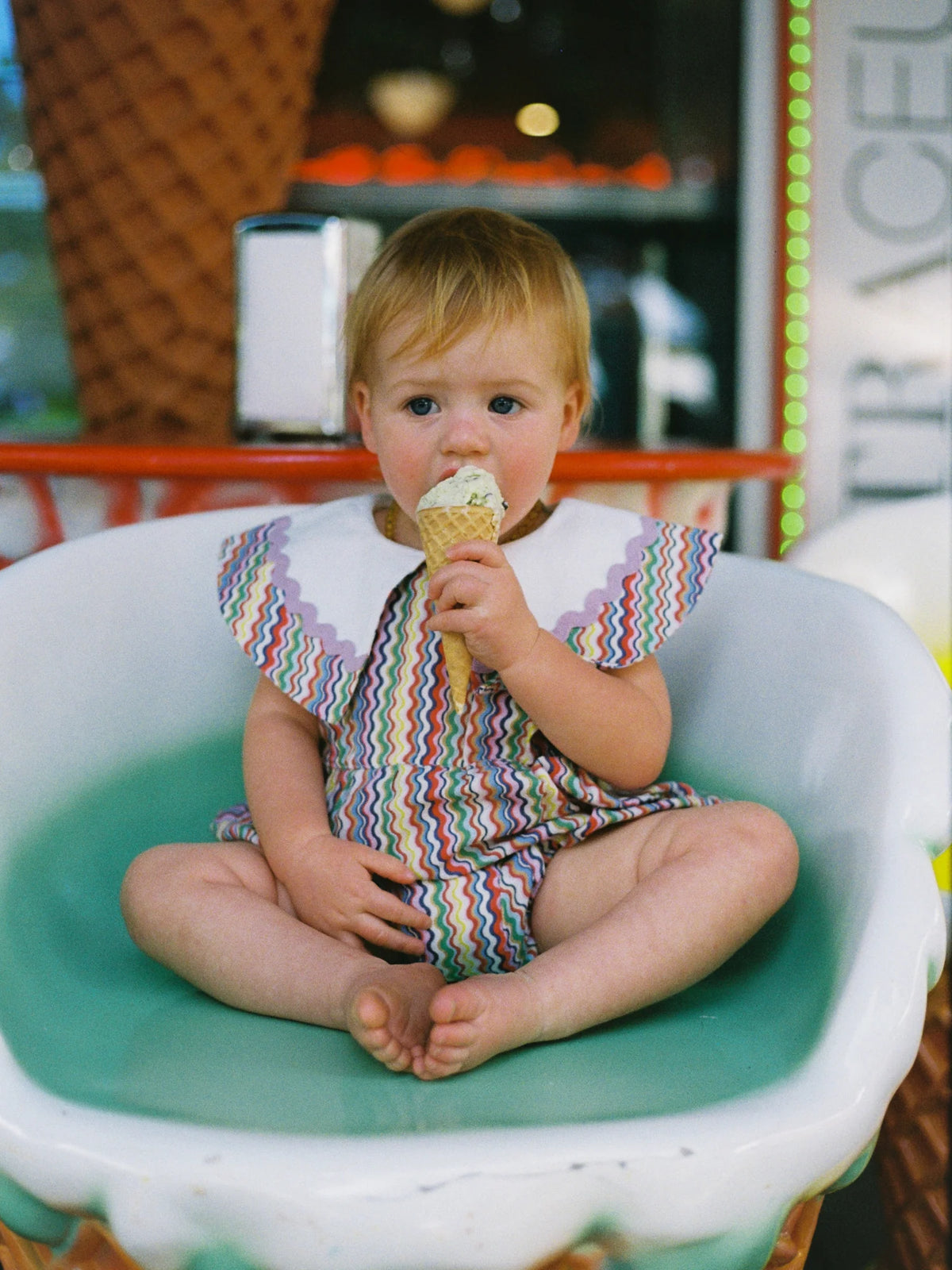Ric Rac Ava Collared Romper | Goldie + Ace