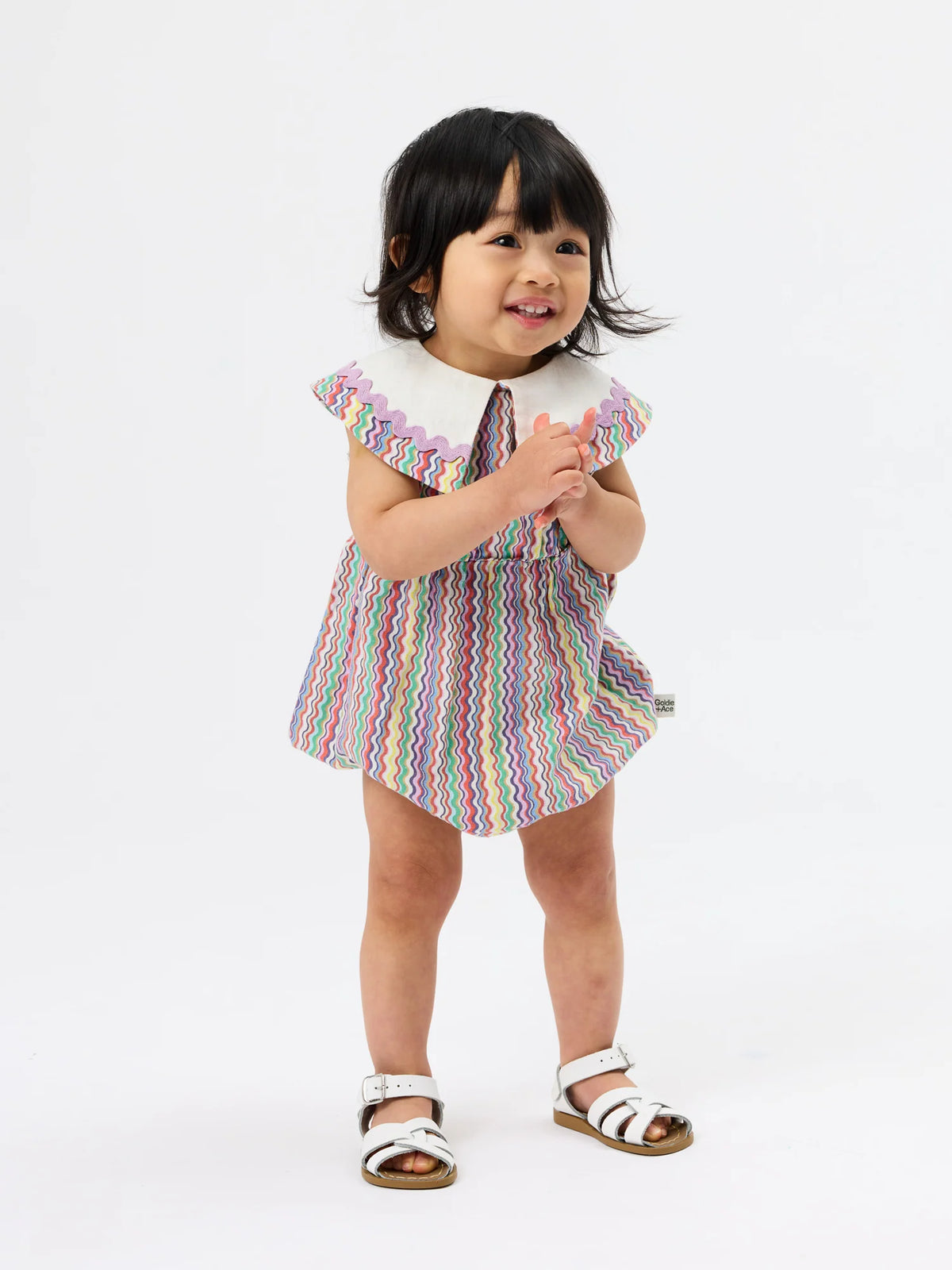 Ric Rac Ava Collared Romper | Goldie + Ace