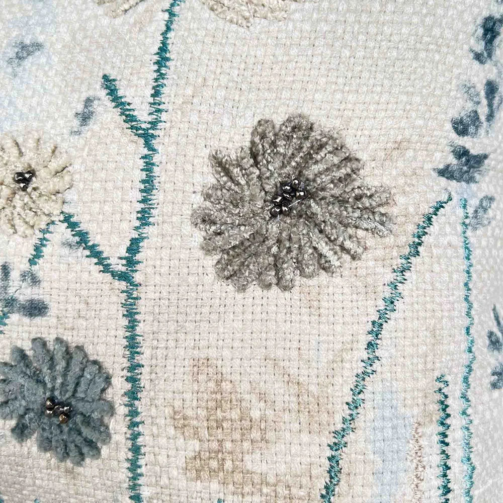Wildflowers Embroidered Cushion 35x50cm | Linens & More