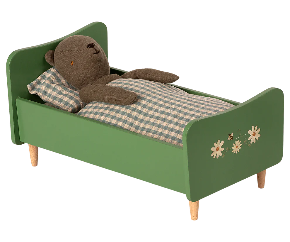 Wooden Bed Dusty Green for Teddy Dad | Maileg