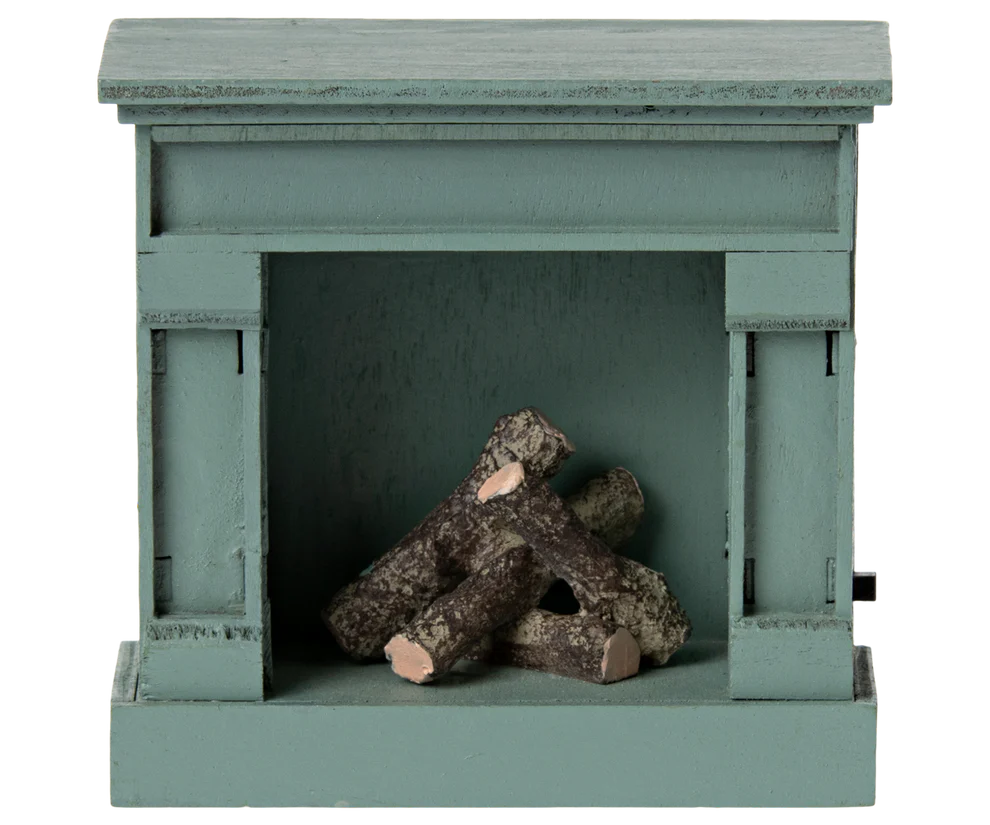 Miniature Fireplace vintage blue | Maileg