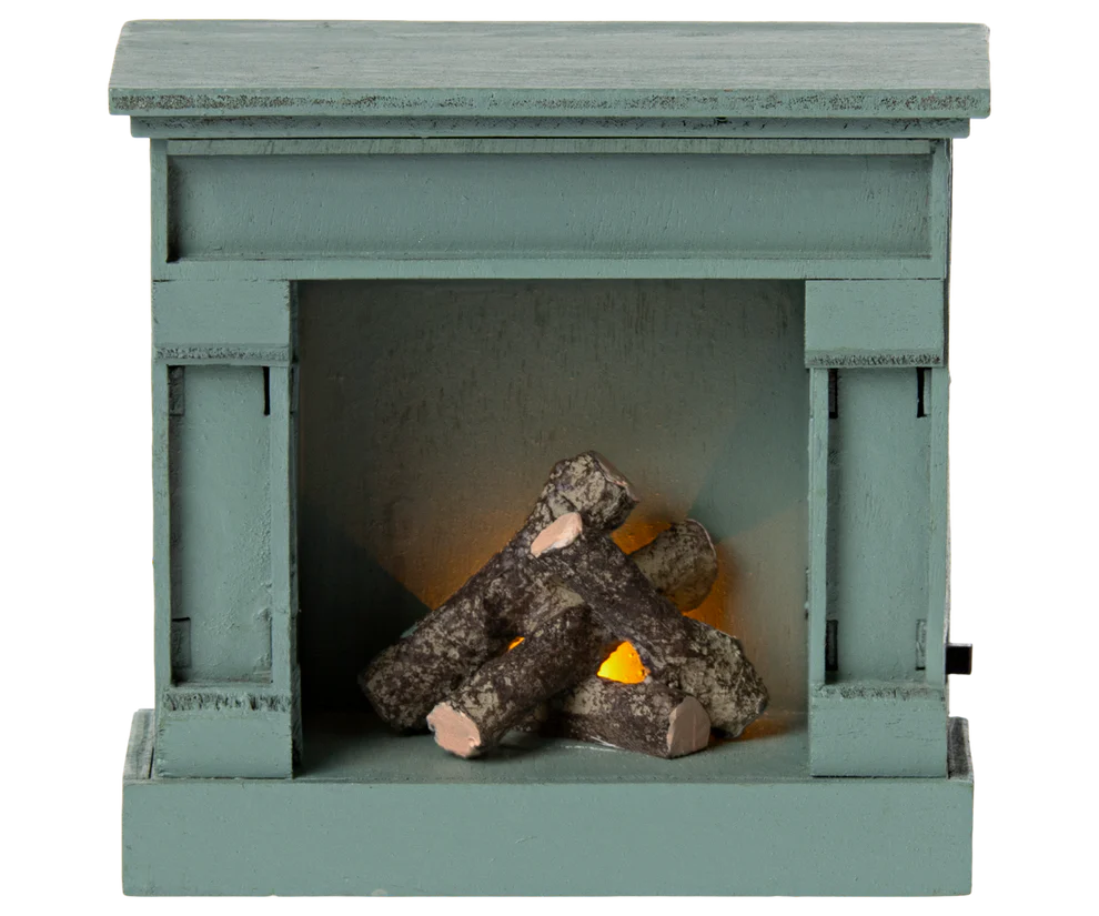 Miniature Fireplace vintage blue | Maileg