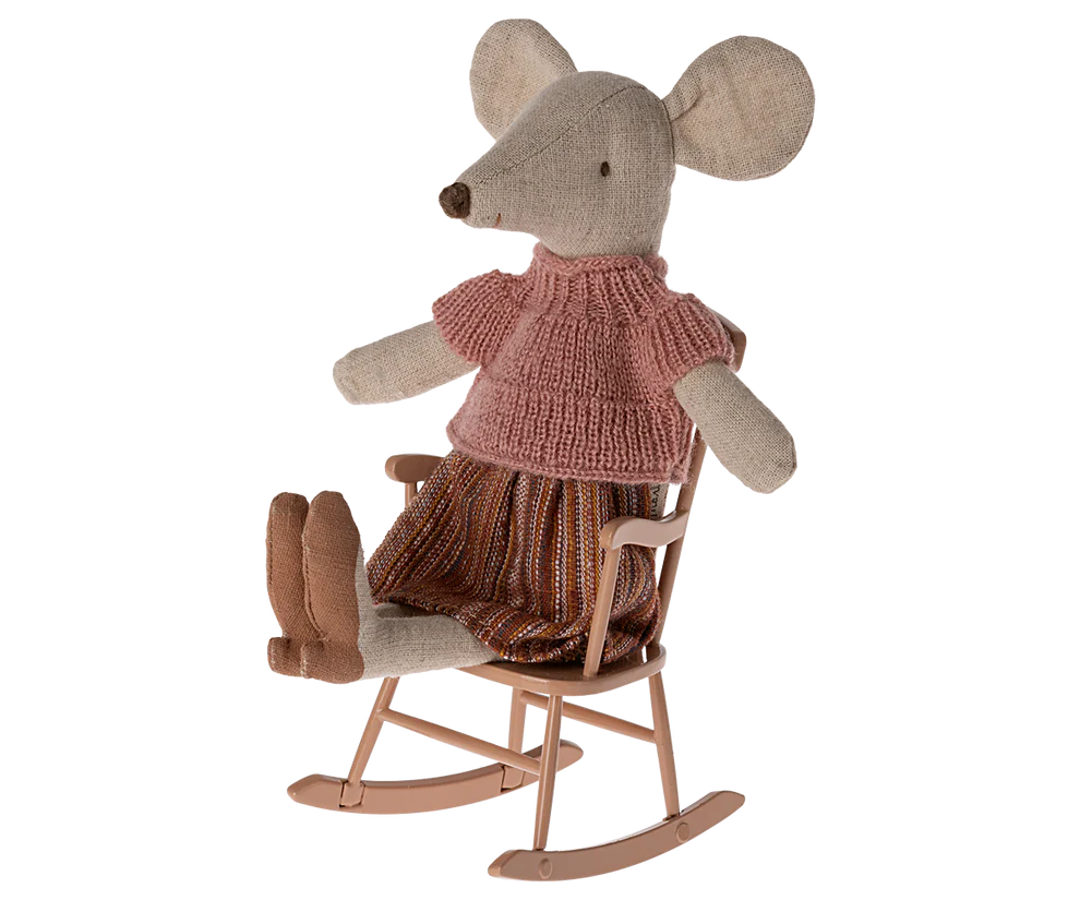 Rocking Chair Mouse dark powder Maileg