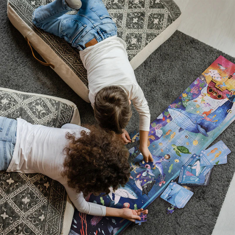 200pc Ocean Life Puzzle Glowing 1.5m | Hape