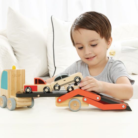 Car Transporter - Black/Orange | Classic World