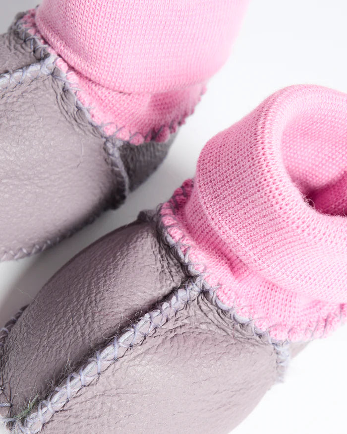 Lilac Baby Booties | Kip & Co