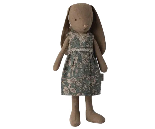 Bunny Size 1 Brown - Blue Dress | Maileg