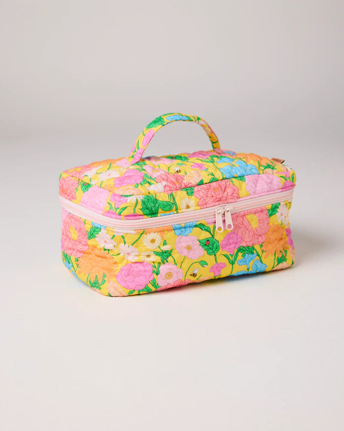 Follow the Sun Quilted Cotton Toiletry Case | Kip & Co