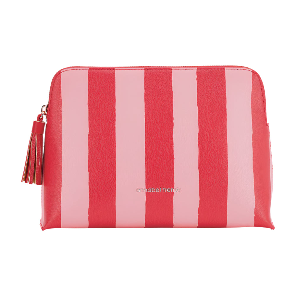 Large Vanity Bag - Trailing Natives / Stripes | Annabel Trends