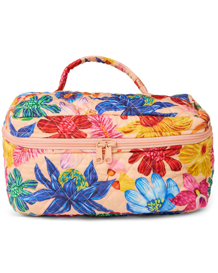 Wild Flowers in Bloom Quilted Cotton Toiletry Case | Kip & Co