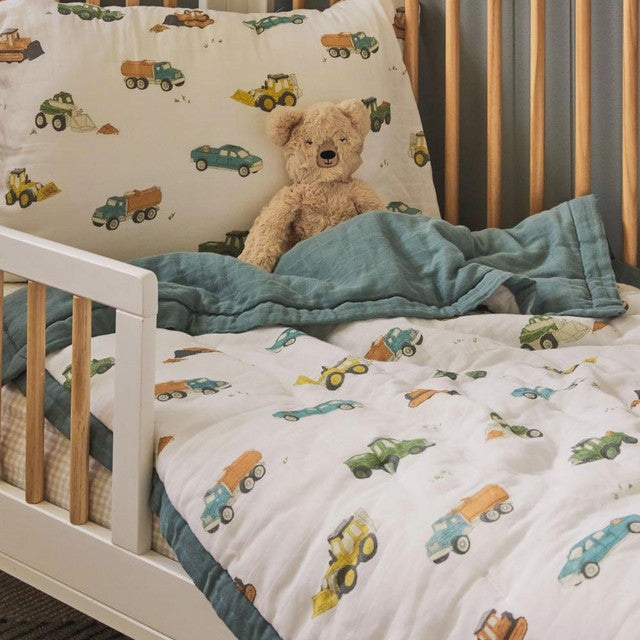 Toddler Comforter - Work Trucks | Little Unicorn