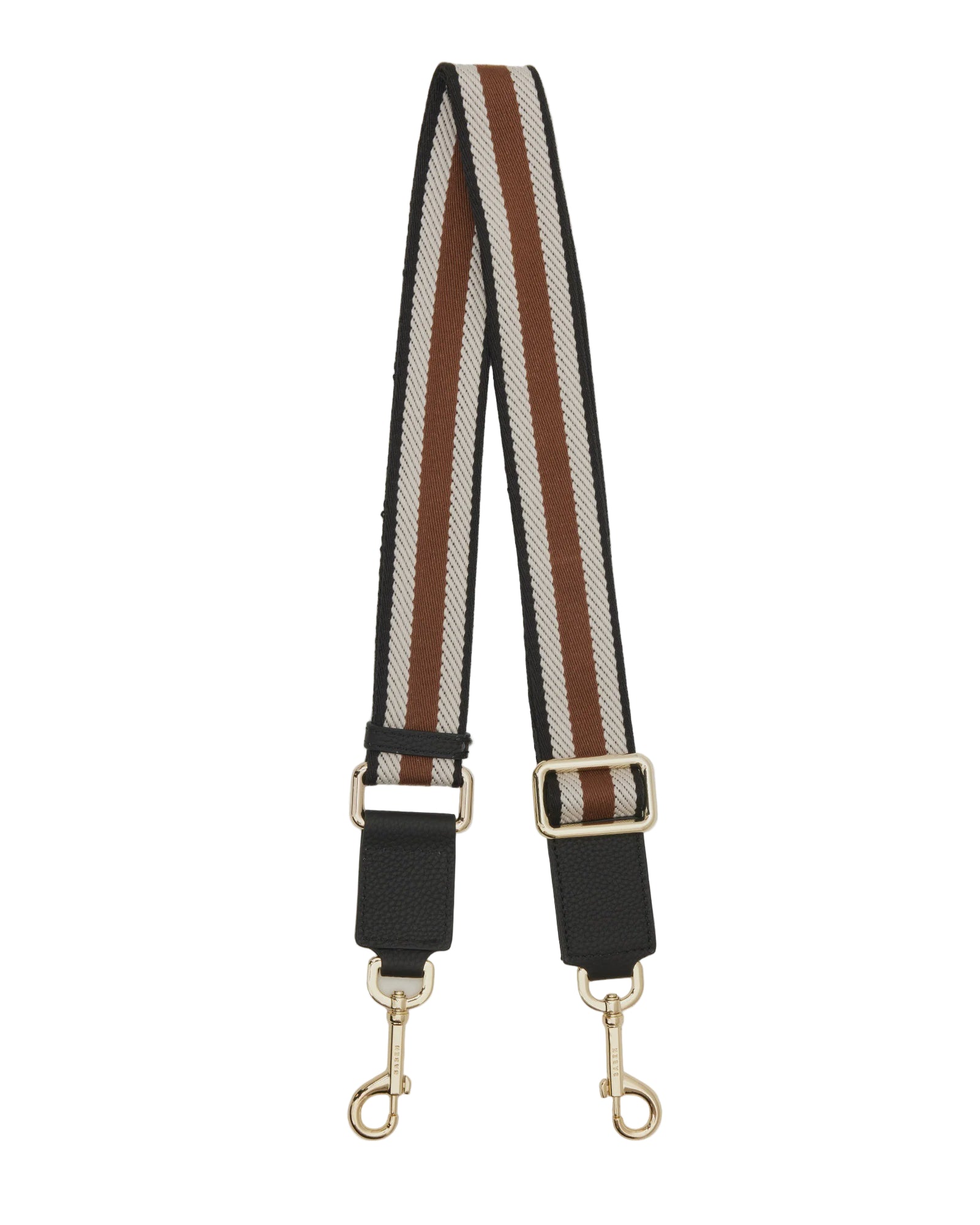 Feature Strap Webbing Black + White + Tan | Saben