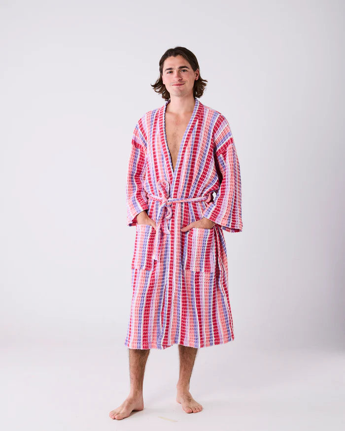 Sorbet Soiree Waffle Bath Robe | Kip & Co