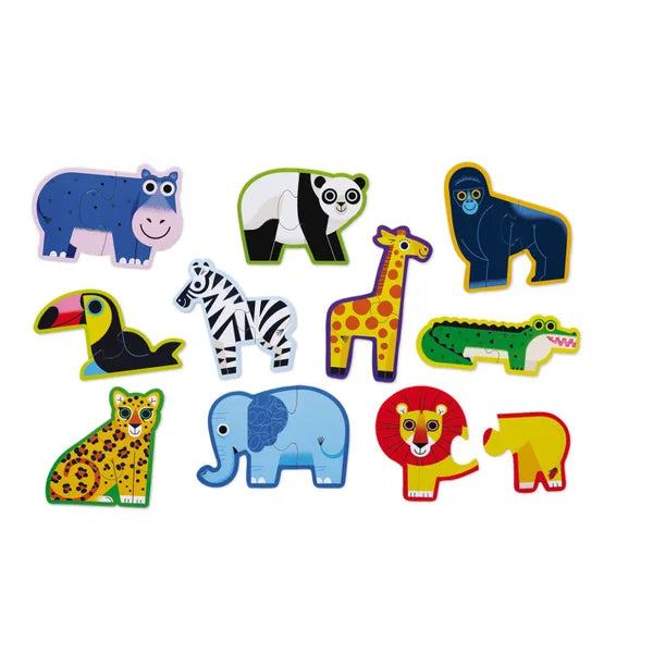 Let's Begin 2 Piece Puzzles - Jungle | Crocodile Creek
