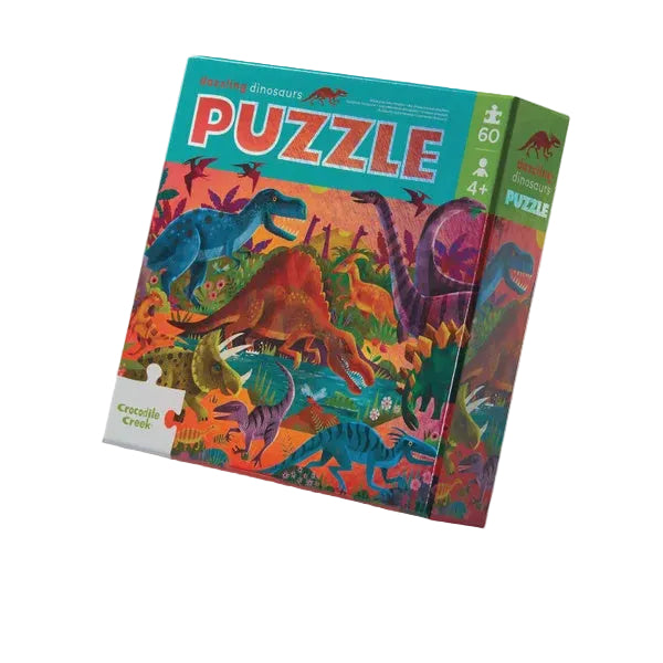 60 Piece Foil Puzzle - Dazzling Dinos | Crocodile Creek