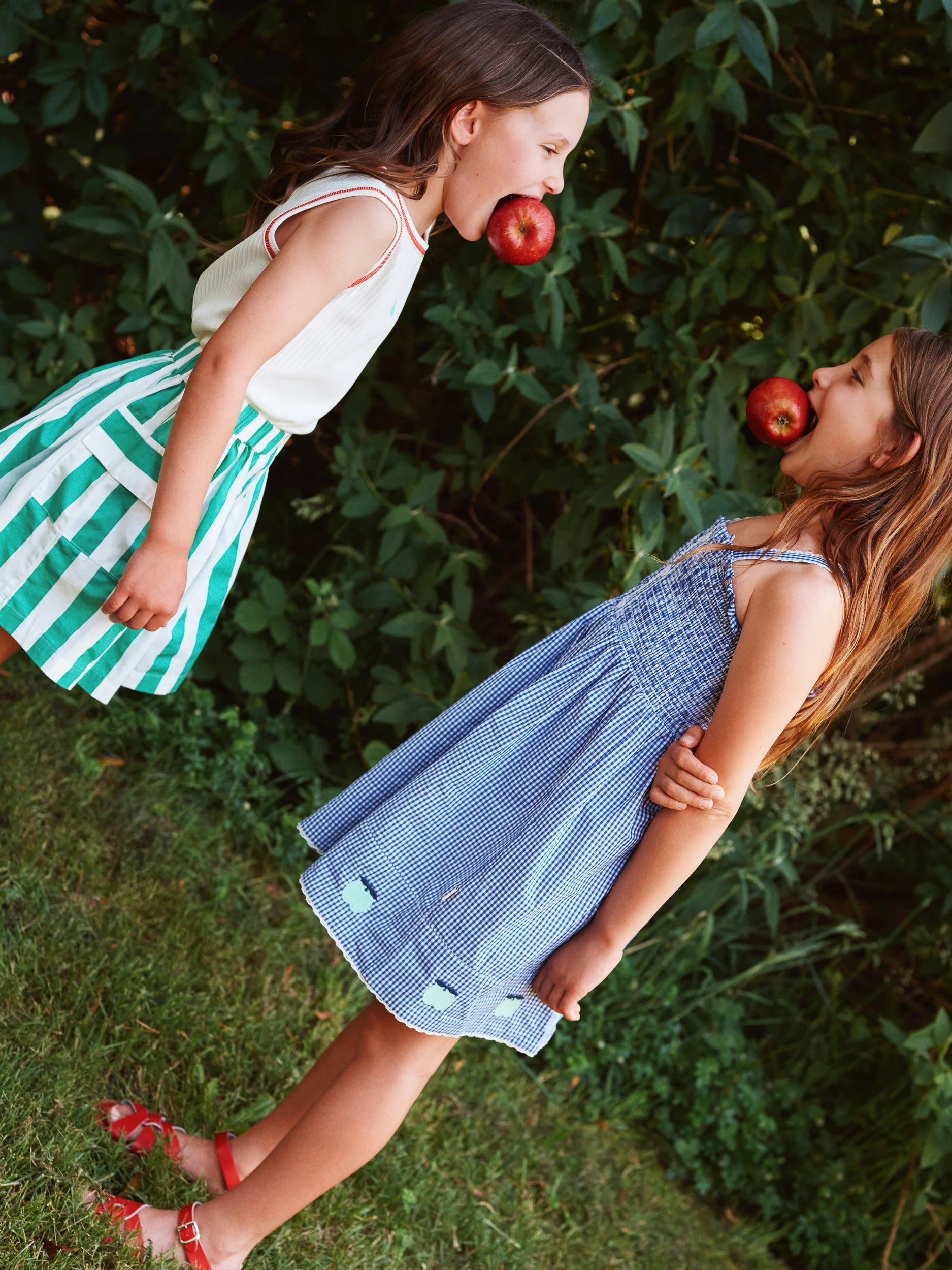 Shirred Gingham Apple Dress | Goldie + Ace