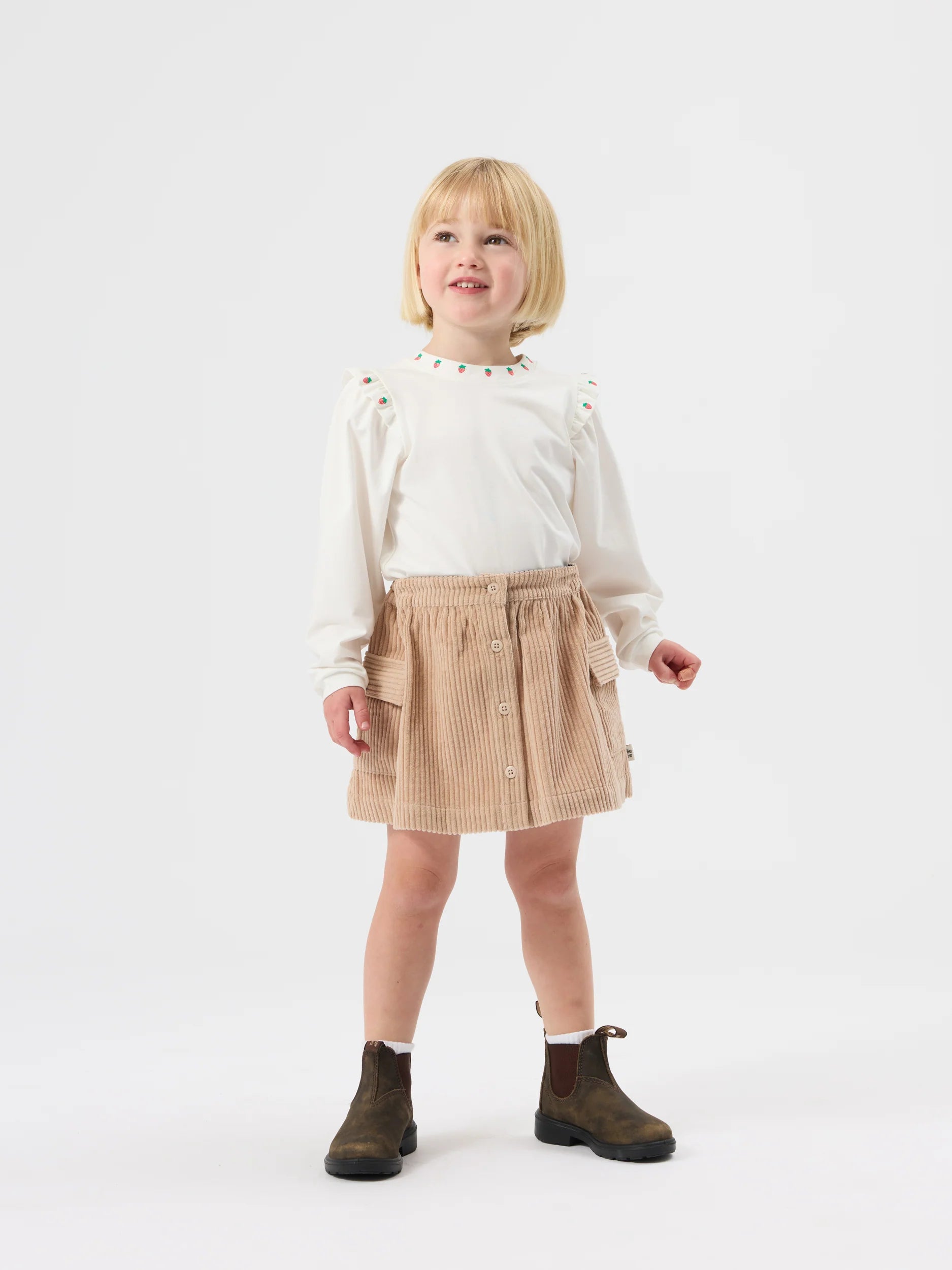 MINI STRAWBERRY LONG SLEEVE TOP | Goldie + Ace