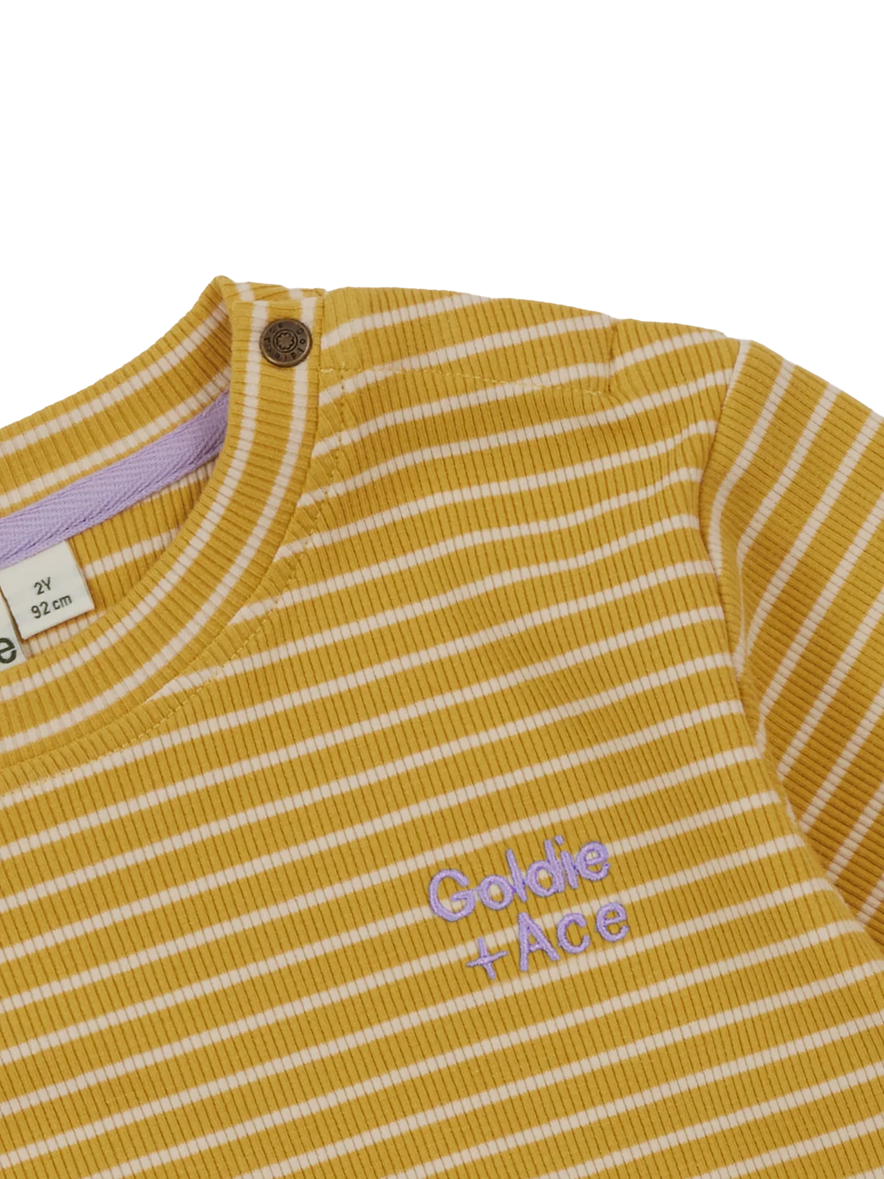 ESSENTIAL STRIPE RIB TOP YELLOW | Goldie + Ace