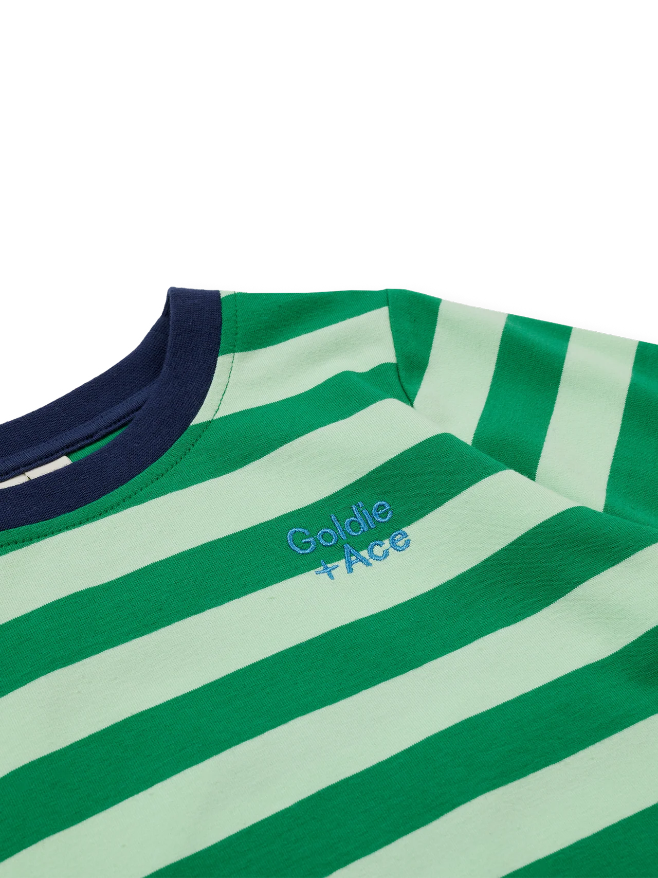 ESSENTIAL STRIPE LONG SLEEVE TOP GREEN | Goldie + Ace