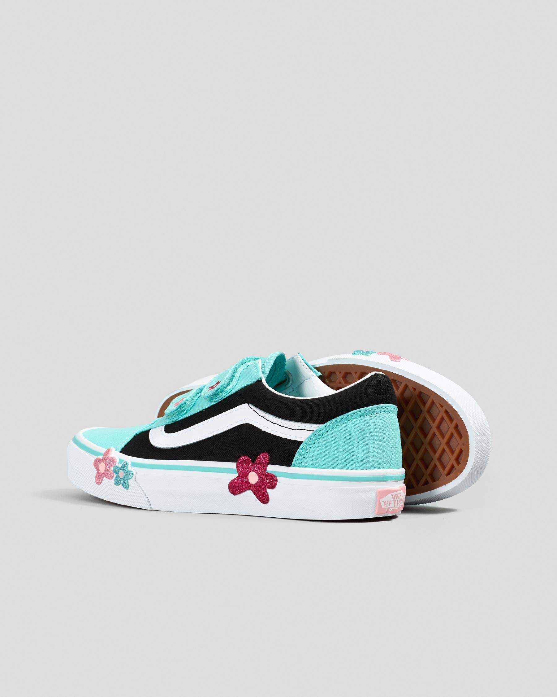 YOUTH - OLD SKOOL V FLOWER GLITTER FLOWER POWER MULTI/TRUE WHITE | Vans