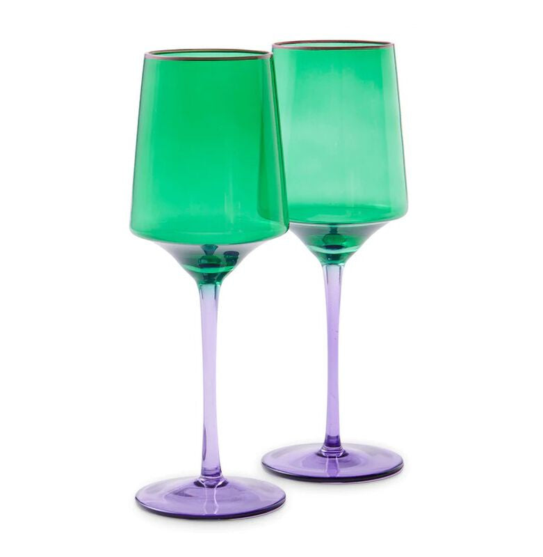 Jaded Vino Glass 2P Set | Kip & Co