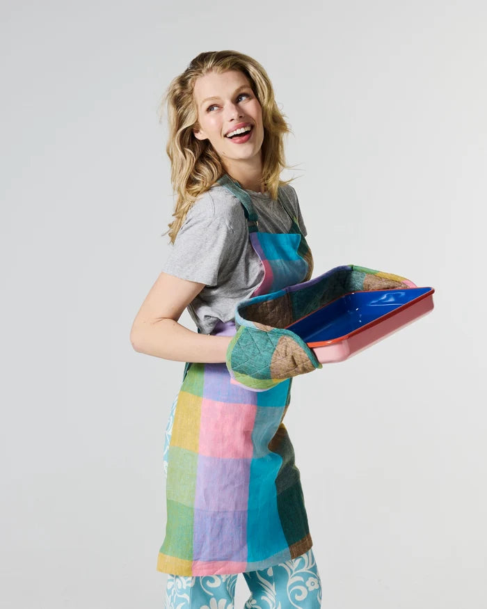 Sorbet Tartan Double Oven Mitt | Kip & Co