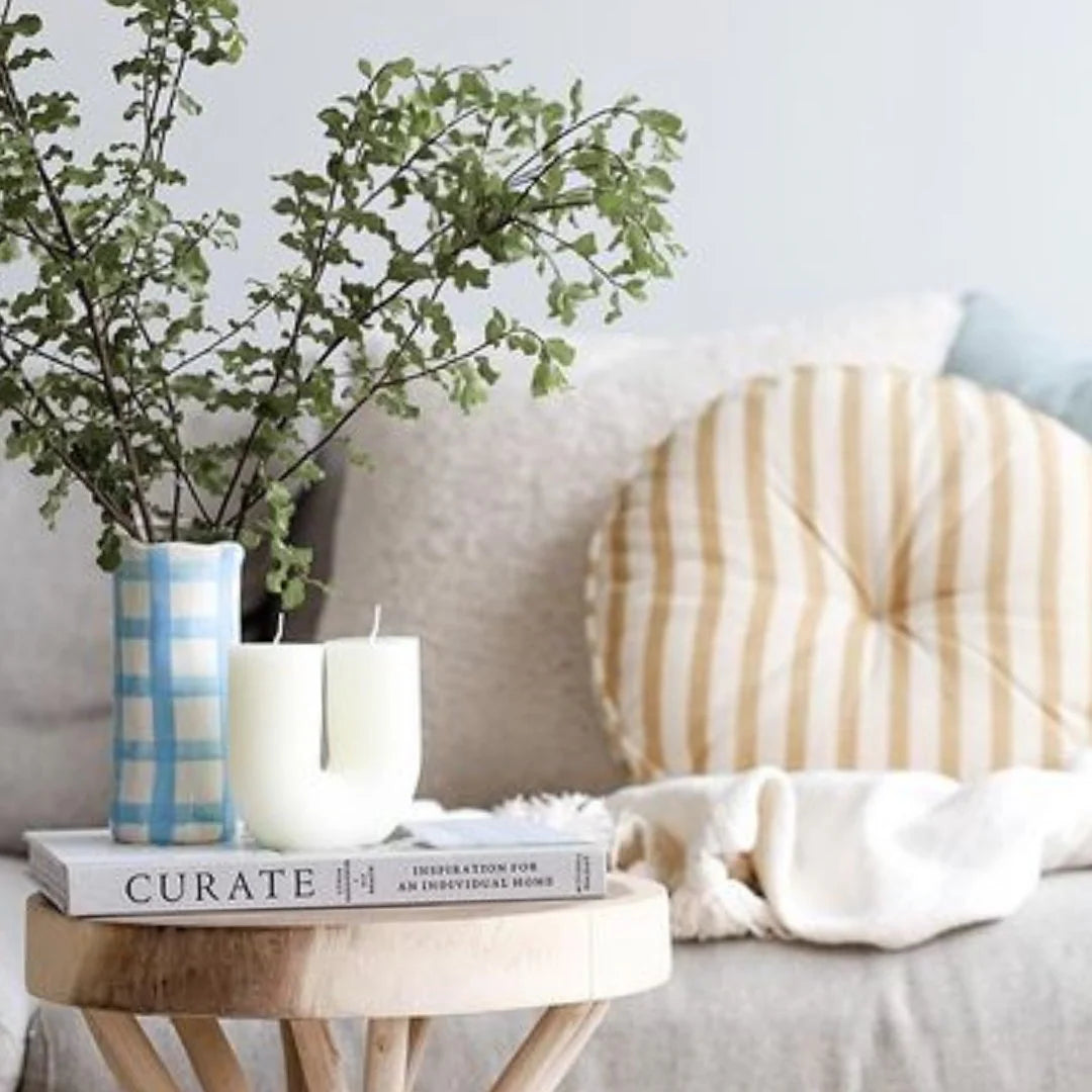 Vase - Medium - Cornflower Blue Gingham | Noss & Co