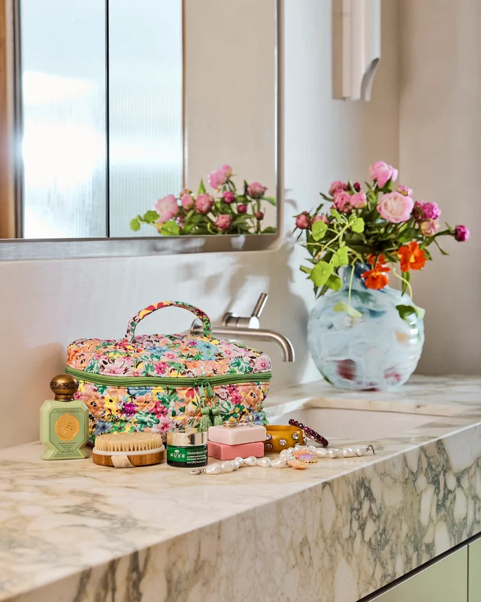 Quilted Cotton Toiletry Case - Alfresco | Kip & Co