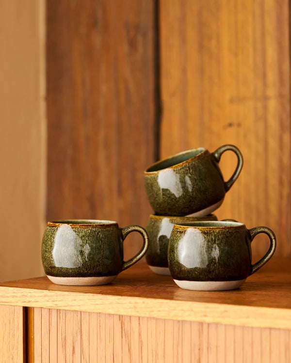 4pc Mineral Mugs - Serpentine | Robert Gordon