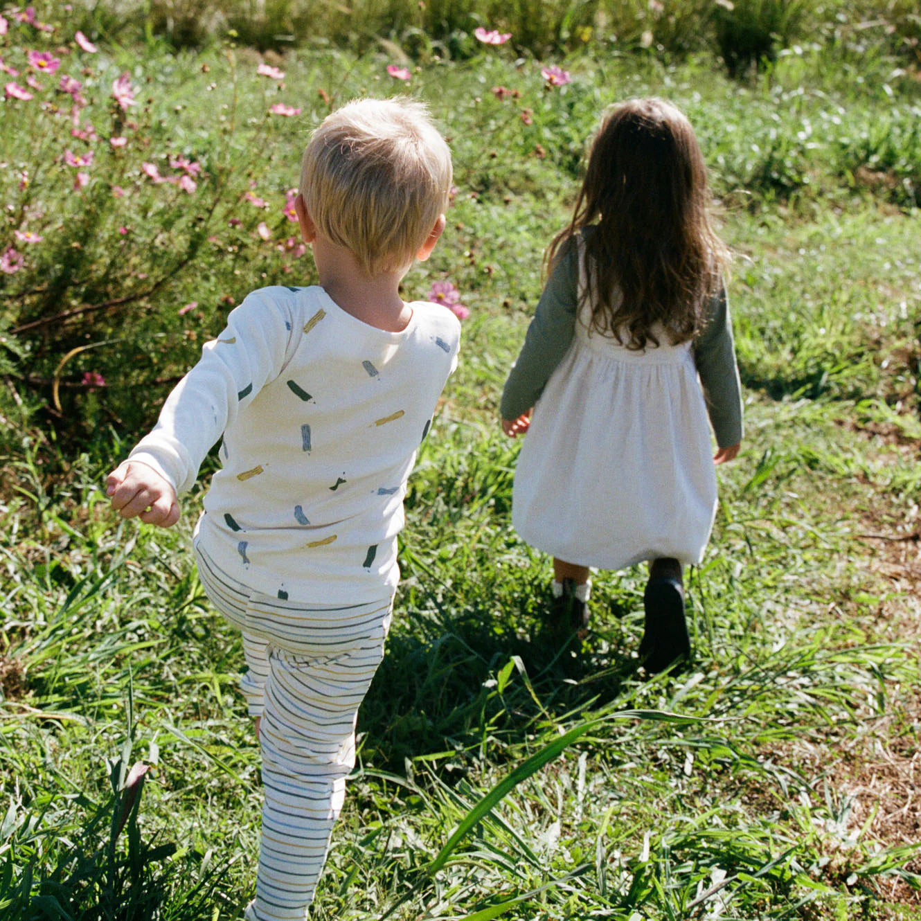 2PC LONG SLEEVE PYJAMAS - Pencil Stripes | Nature Baby