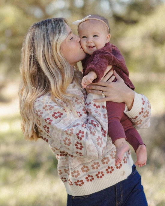 Ribbed legging - Black Cherry | Quincy Mae
