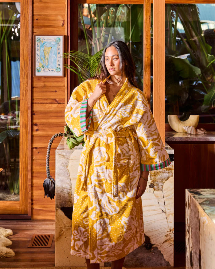 Elsternwig Fig Terry Bath Robe | Kip & Co x Anna Spiro