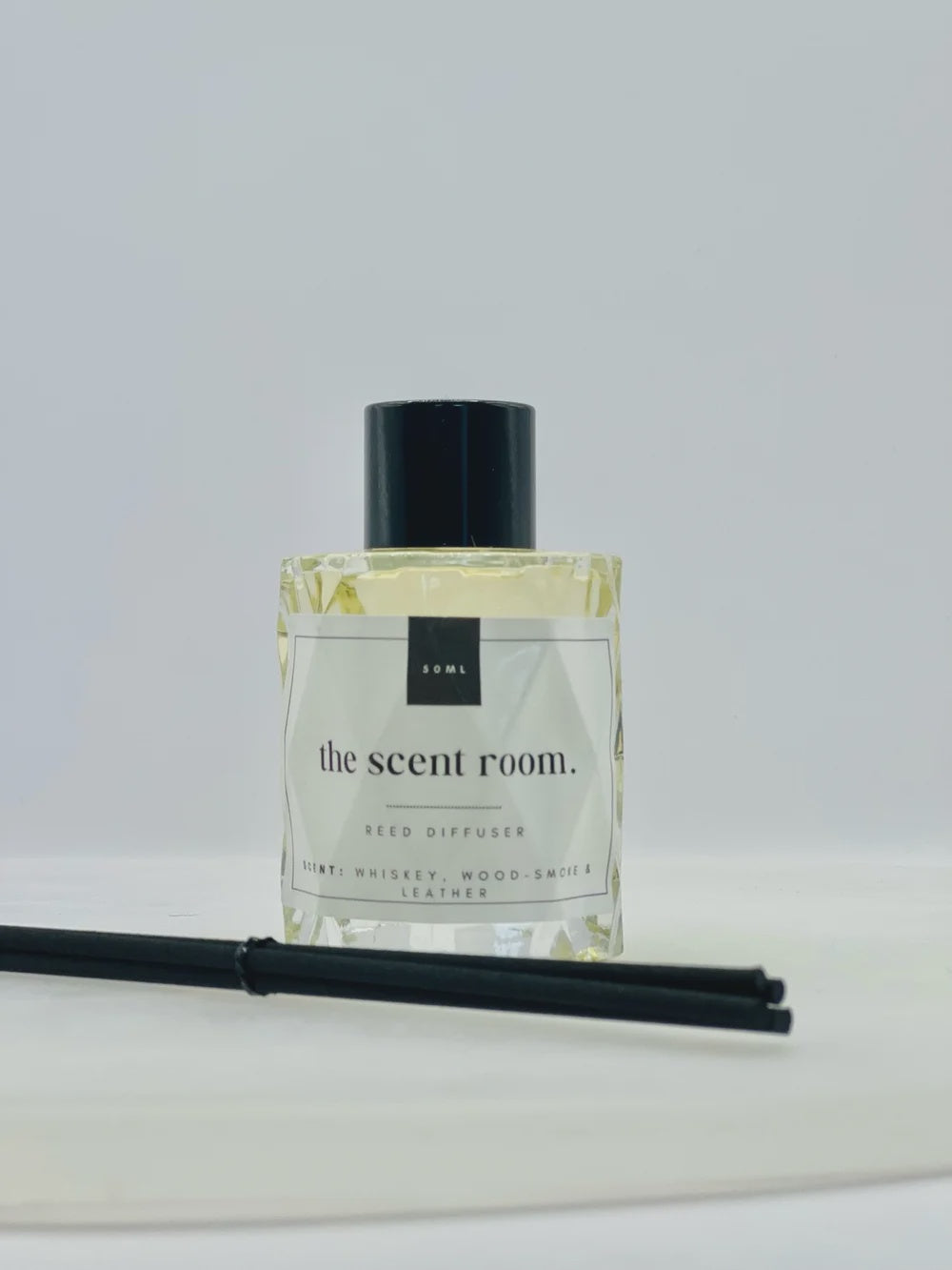 Whiskey, Wood-Smoke & Leather - Reed Diffuser | the scent room.