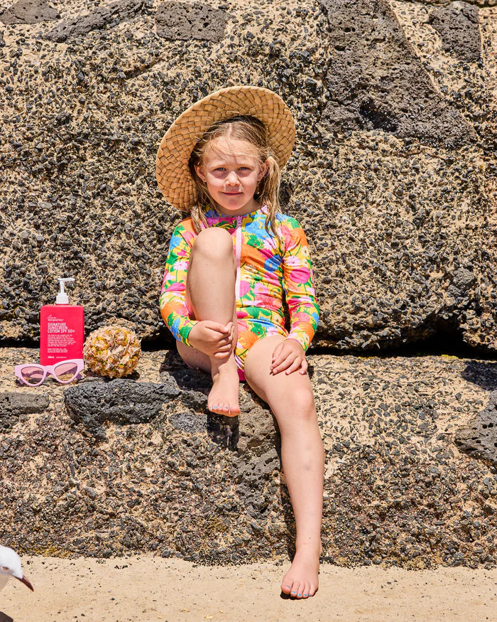 Follow The Sun Yellow Long Sleeve Bathers | Kip & Co